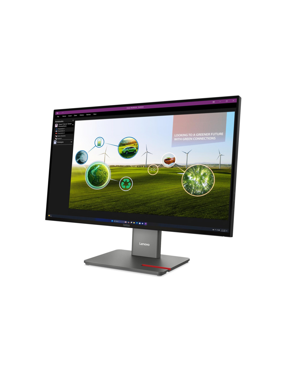 Lenovo ThinkVision | P27Q-40 | 27 " | IPS | 16:9 | 120 Hz | 4 ms | 350 cd/m | HDMI ports quantity 1 | Eclipse black | Warranty 3