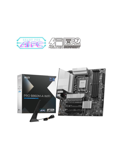 Mainboard|MSI|Intel B860 Express|LGA1851|Micro-ATX|Memory DDR5|Memory slots 4|PROB860M-AWIFI