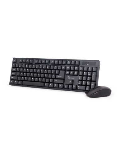 Gembird | Keyboard and mouse | KBS-W-01 | Keyboard and Mouse Set | Wireless | Mouse included | Batteries included | US | Black |