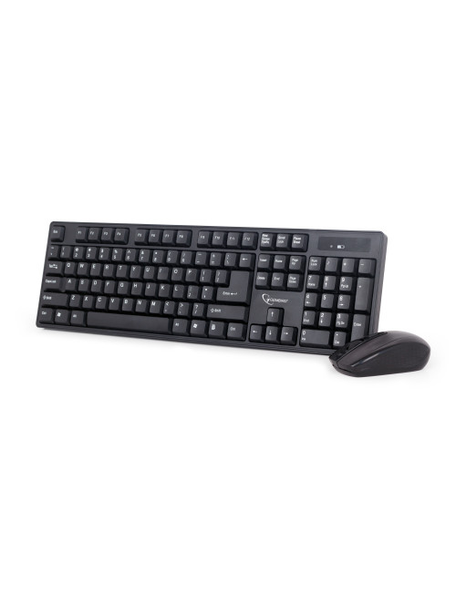 Gembird | Keyboard and mouse | KBS-W-01 | Keyboard and Mouse Set | Wireless | Mouse included | Batteries included | US | Black |
