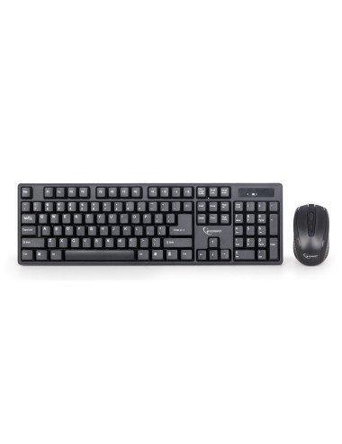 Gembird | Keyboard and mouse | KBS-W-01 | Keyboard and Mouse Set | Wireless | Mouse included | Batteries included | US | Black |