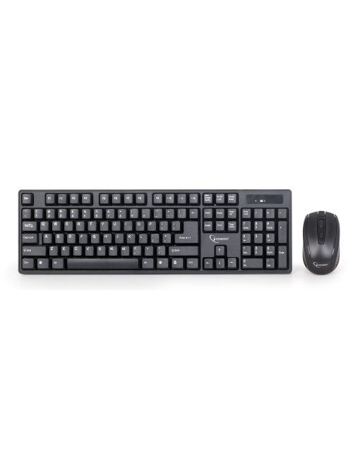 Gembird | Keyboard and mouse | KBS-W-01 | Keyboard and Mouse Set | Wireless | Mouse included | Batteries included | US | Black |
