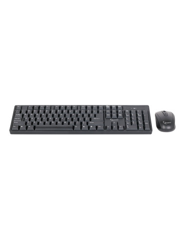 Gembird | Keyboard and mouse | KBS-W-01 | Keyboard and Mouse Set | Wireless | Mouse included | Batteries included | US | Black |