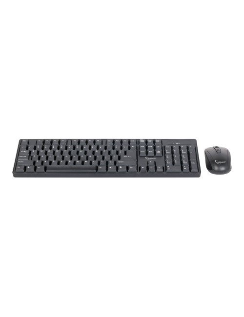 Gembird | Keyboard and mouse | KBS-W-01 | Keyboard and Mouse Set | Wireless | Mouse included | Batteries included | US | Black |