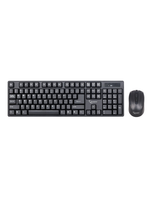 Gembird | Keyboard and mouse | KBS-W-01 | Keyboard and Mouse Set | Wireless | Mouse included | Batteries included | US | Black |