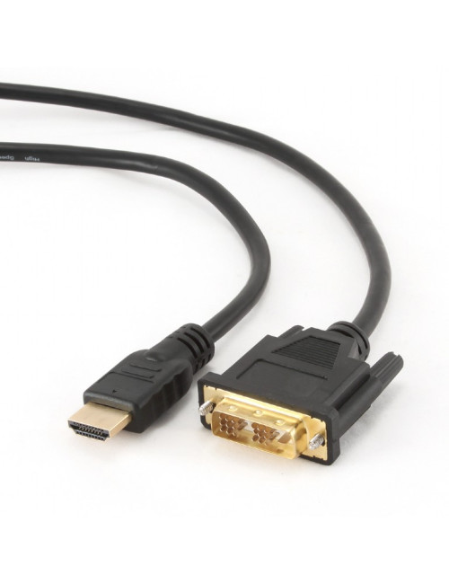 Gembird | HDMI to DVI cable (Single Link) | HDMI 19pin male | DVI 18+1pin male | HDMI to DVI-D | 0.5 m
