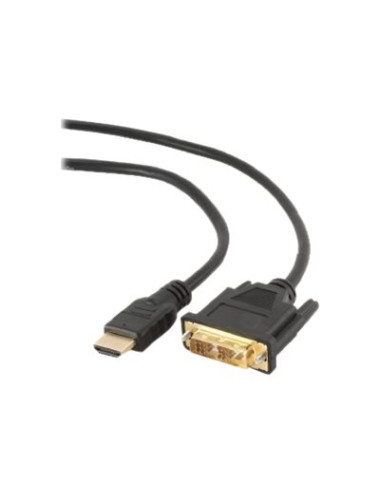 Gembird | HDMI to DVI cable (Single Link) | HDMI 19pin male | DVI 18+1pin male | HDMI to DVI-D | 0.5 m