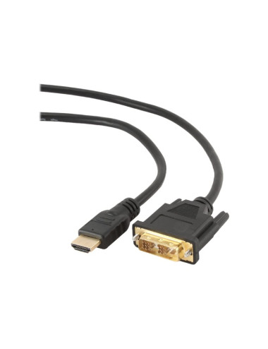 Gembird | HDMI to DVI cable (Single Link) | HDMI 19pin male | DVI 18+1pin male | HDMI to DVI-D | 0.5 m