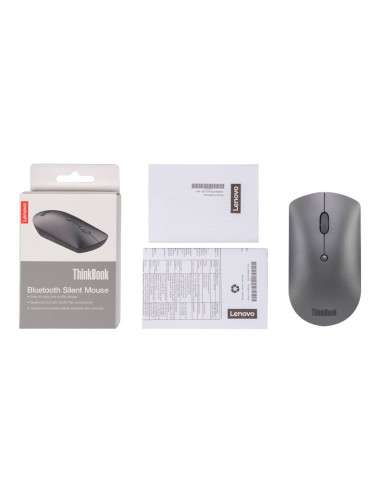 Lenovo | ThinkBook Bluetooth Silent Mouse | Wireless | Bluetooth 5.0 | Iron Grey | 1 year(s)