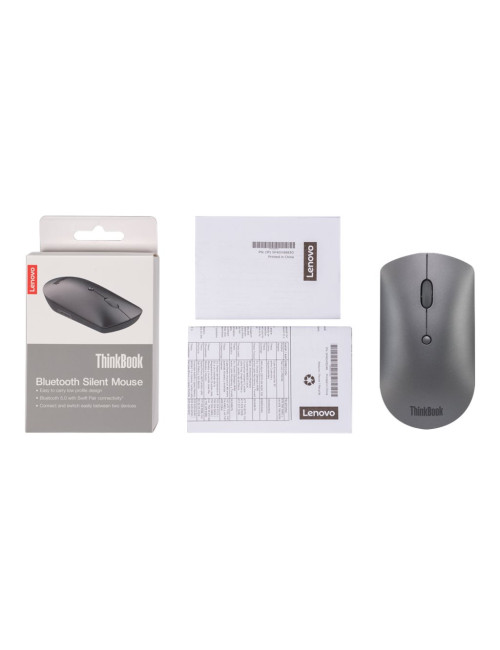 Lenovo | ThinkBook Bluetooth Silent Mouse | Wireless | Bluetooth 5.0 | Iron Grey | 1 year(s)