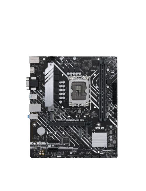 Asus | PRIME B660M-K D4 | Processor family Intel | Processor socket LGA1700 | DDR4 DIMM | Supported hard disk drive interfaces S