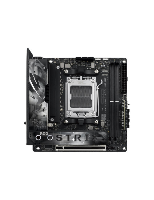 Asus | ROG STRIX X870-I GAMING WIFI | Processor family AMD | Processor socket AM5 | DDR5 DIMM | Supported hard disk drive interf