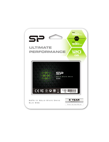 Silicon Power | S56 | 120 GB | SSD form factor 2.5" | Solid-state drive interface SATA | Read speed 460 MB/s | Write speed 360 M