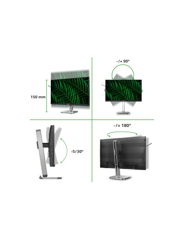 Philips 27B2G5601/00 | 27 " | IPS | 16:9 | 60 Hz | 4 ms | 2560 x 1440 pixels | 300 cd/m | HDMI ports quantity 1 | Silver