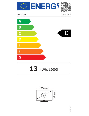 Philips 27B2G5601/00 | 27 " | IPS | 16:9 | 60 Hz | 4 ms | 2560 x 1440 pixels | 300 cd/m | HDMI ports quantity 1 | Silver