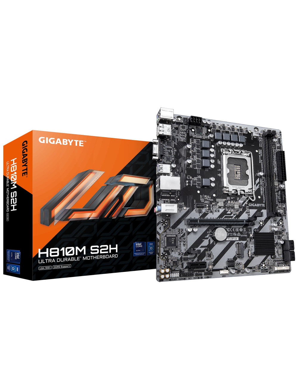 Mainboard|GIGABYTE|LGA1851|Micro-ATX|Memory DDR5|Memory slots 2|H810MS2H