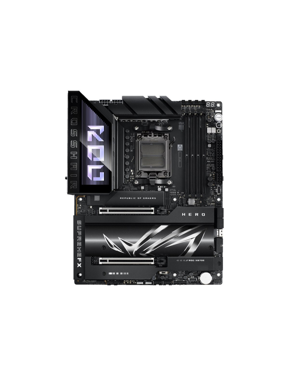 Asus ROG CROSSHAIR X870E HERO | Processor family AMD | Processor socket AM5 | DDR5 | Supported hard disk drive interfaces SATA, 