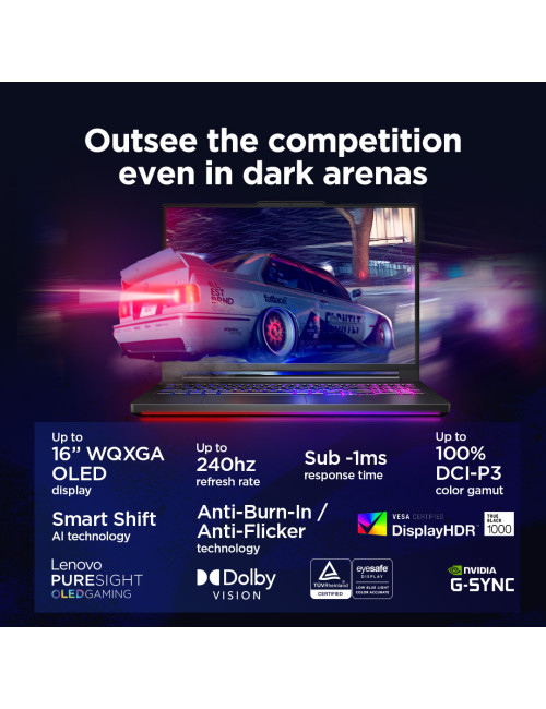 Lenovo Legion Pro 7 16IAX10H | Eclipse Black | 16 " | OLED | WQXGA | 2560 x 1600 pixels | Intel Core Ultra 9 | 275HX | 32 GB | C