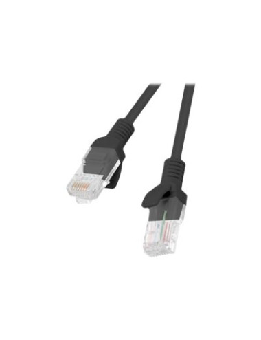 Lanberg Patchcord CAT.5E UTP 0.25M black fluke passed