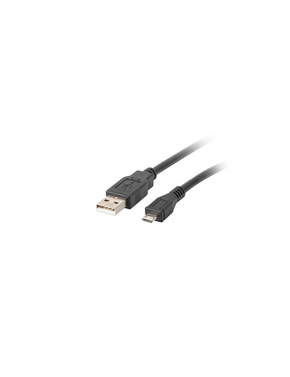 Lanberg USB Micro (M) to USB-A (M) 2.0 Cable | CA-USBM-10CC-0018-BK