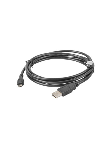 Lanberg USB Micro (M) to USB-A (M) 2.0 Cable | CA-USBM-10CC-0018-BK