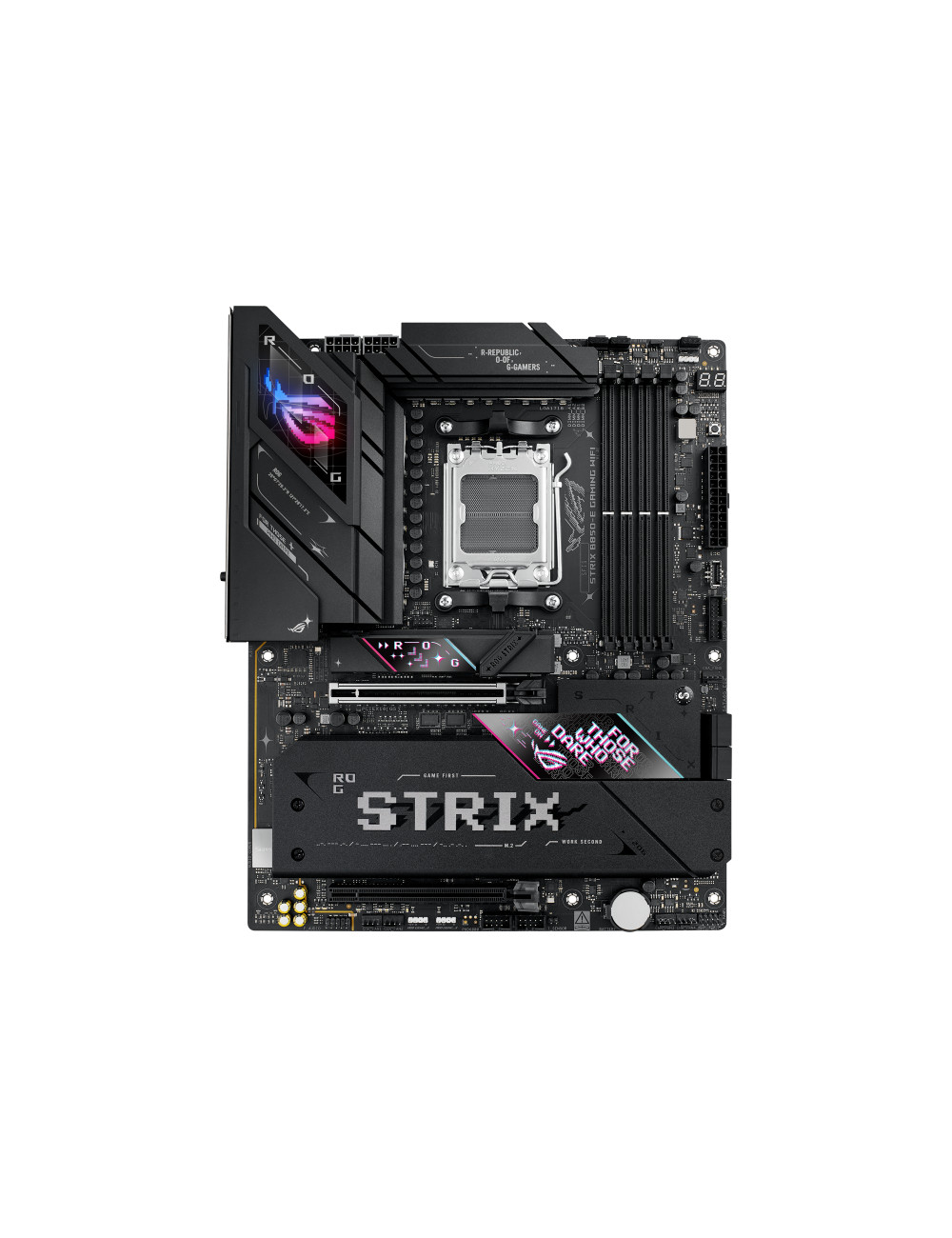 Asus ROG STRIX B850-E GAMING WIFI | Processor family AMD | Processor socket AM5 | DDR5 | Supported hard disk drive interfaces SA