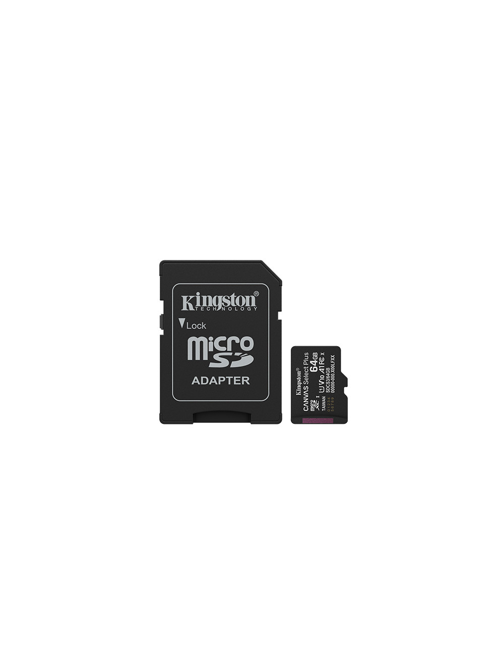 Kingston Canvas Select Plus | 64 GB | microSD | Flash memory class Class 10, UHS-I, U1/U3, video class 10/30, A1