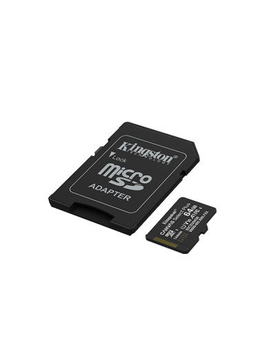 Kingston Canvas Select Plus | 64 GB | microSD | Flash memory class Class 10, UHS-I, U1/U3, video class 10/30, A1