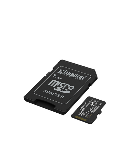 Kingston Canvas Select Plus | 64 GB | microSD | Flash memory class Class 10, UHS-I, U1/U3, video class 10/30, A1