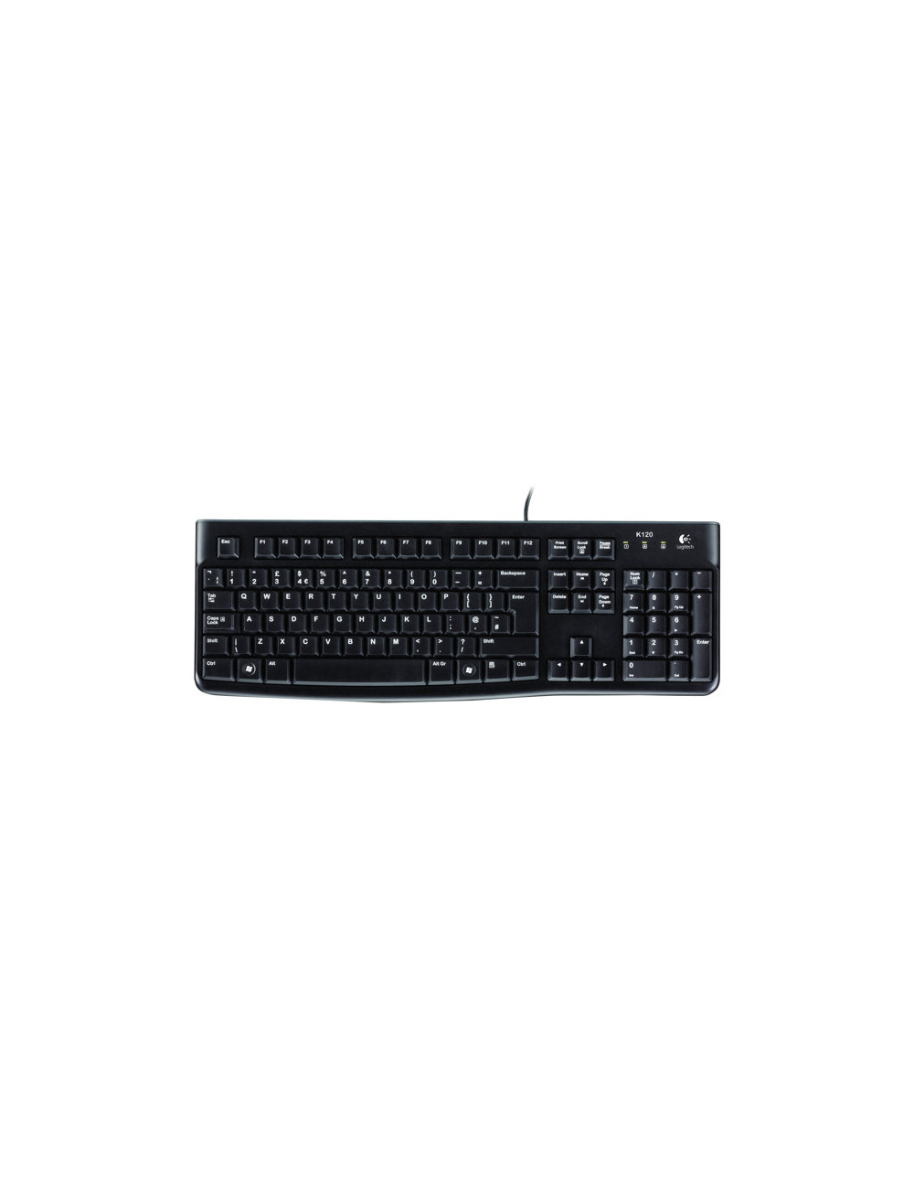 Logitech Desktop MK120 Wired keyboard USB Mouse included US Black