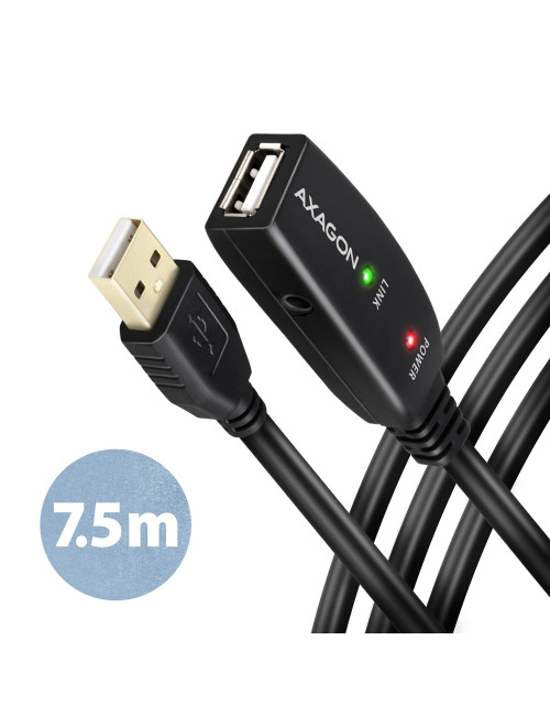 AXAGON Active extension cable, 7.5 m | ADR-207 | USB Type-A to USB Type-A