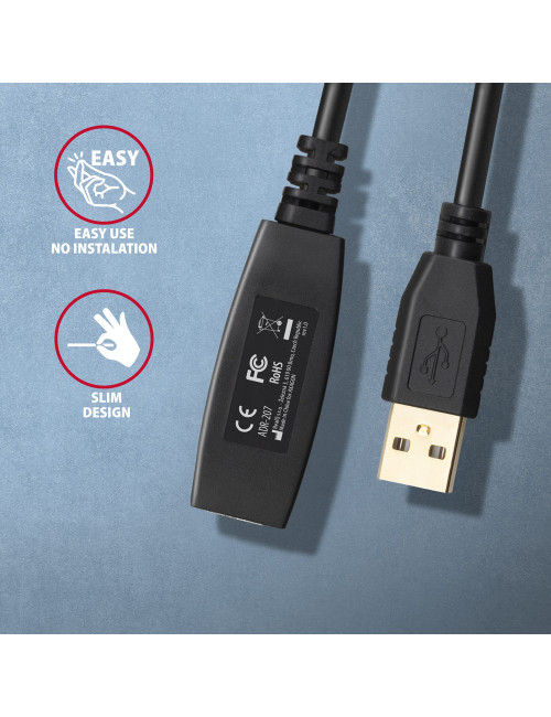AXAGON Active extension cable, 7.5 m | ADR-207 | USB Type-A to USB Type-A