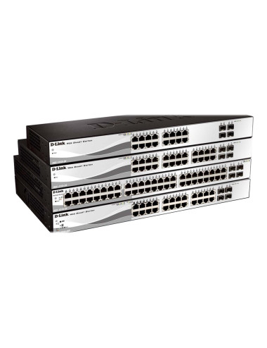 D-LINK DGS-1210-20, Gigabit Smart Switch with 16 10/100/1000Base-T ports and 4 Gigabit MiniGBIC (SFP) ports, 802.3x Flow Control