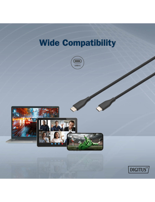 Digitus Silicone connection cable, 0.5 m | AK-300341-005-S | USB-C to USB-C