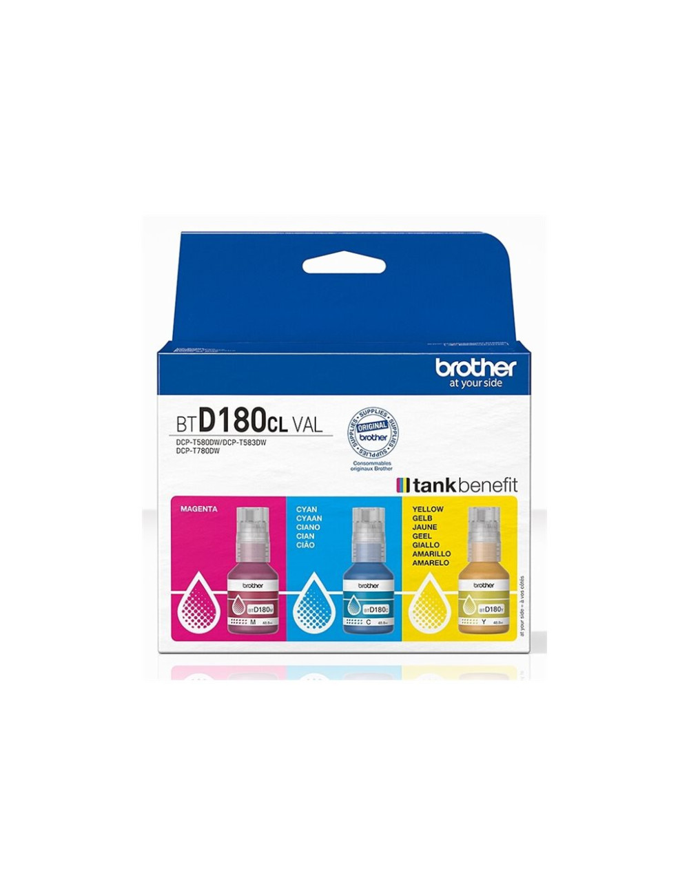 Brother BTD180CL | Ink refill | Yellow, Cyan, Magenta