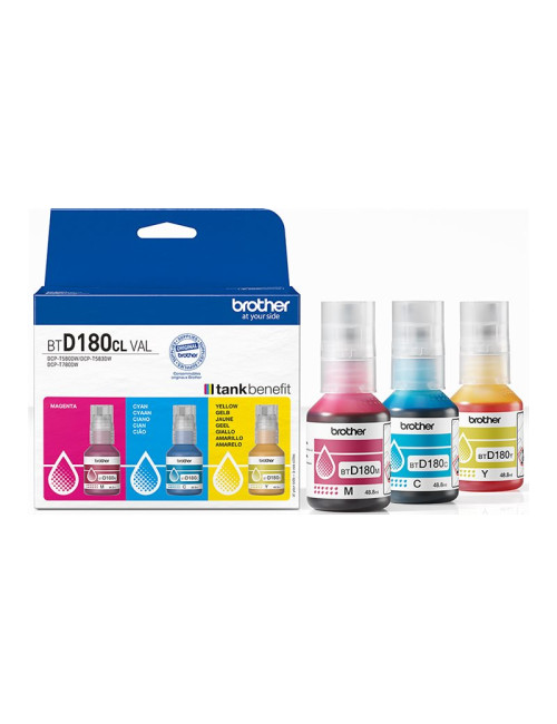 Brother BTD180CL | Ink refill | Yellow, Cyan, Magenta