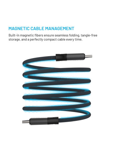 Fixed | Magnetic Braided Cable USB-C/USB-C, USB 2.0, Gray | FIXDBM-CC2-GR