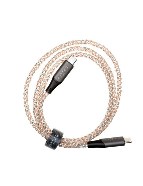 Fixed | Glowing Charging Cable USB-C/USB-C, PD support, Rainbow | FIXDLED-CC-RA