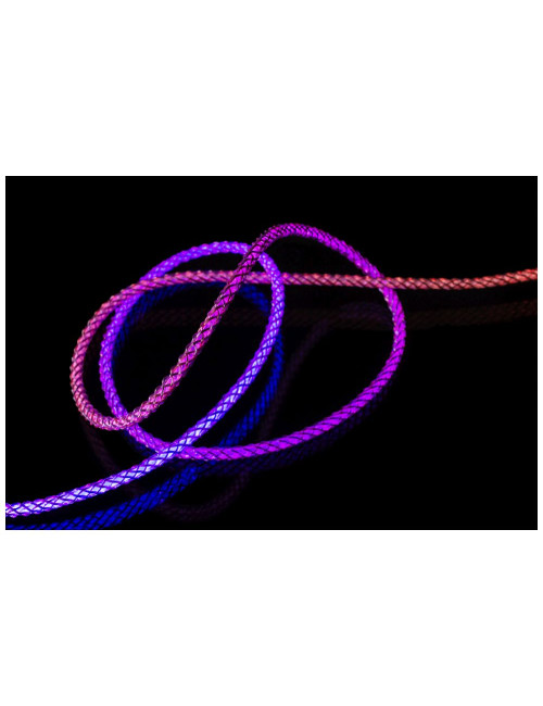 Fixed | Glowing Charging Cable USB-C/USB-C, PD support, Rainbow | FIXDLED-CC-RA