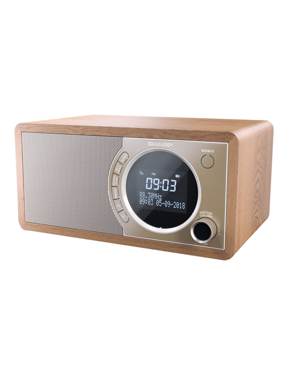 Sharp DR-450(BR) Digital Radio, FM/DAB/DAB+, Bluetooth 4.2, Alarm function, Brown | Sharp | Digital Radio | DR-450(BR) | Bluetoo