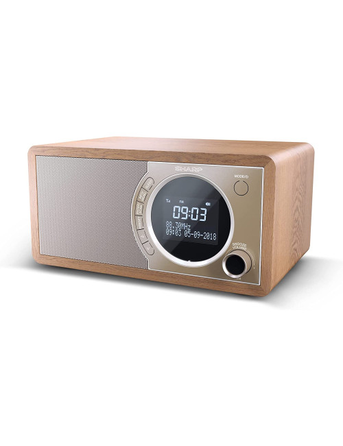 Sharp DR-450(BR) Digital Radio, FM/DAB/DAB+, Bluetooth 4.2, Alarm function, Brown | Sharp | Digital Radio | DR-450(BR) | Bluetoo