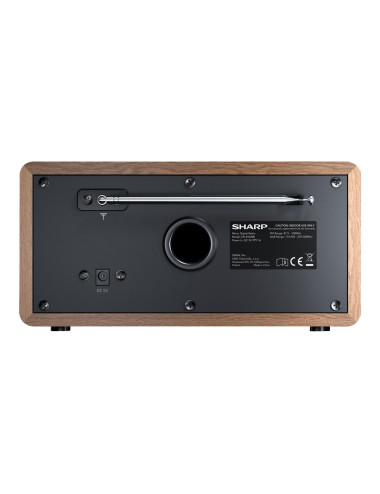 Sharp DR-450(BR) Digital Radio, FM/DAB/DAB+, Bluetooth 4.2, Alarm function, Brown | Sharp | Digital Radio | DR-450(BR) | Bluetoo