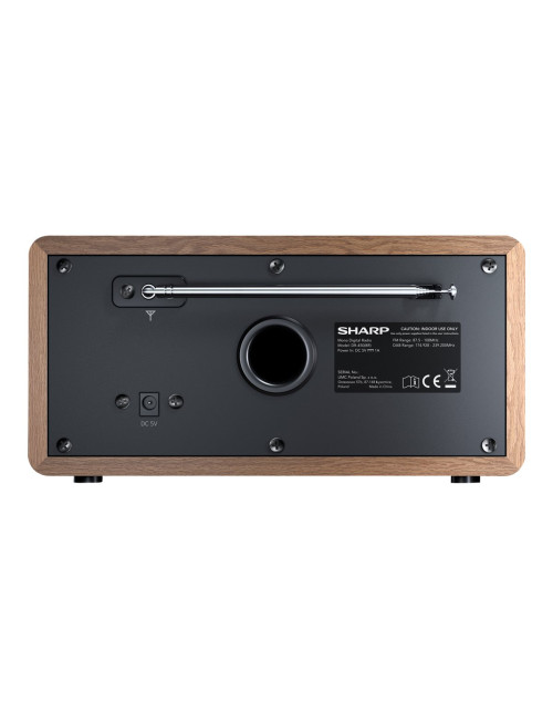 Sharp DR-450(BR) Digital Radio, FM/DAB/DAB+, Bluetooth 4.2, Alarm function, Brown | Sharp | Digital Radio | DR-450(BR) | Bluetoo