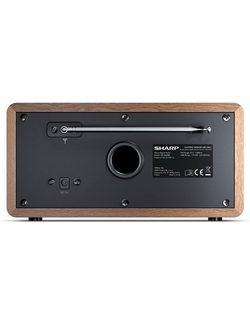Sharp DR-450(BR) Digital Radio, FM/DAB/DAB+, Bluetooth 4.2, Alarm function, Brown | Sharp | Digital Radio | DR-450(BR) | Bluetoo