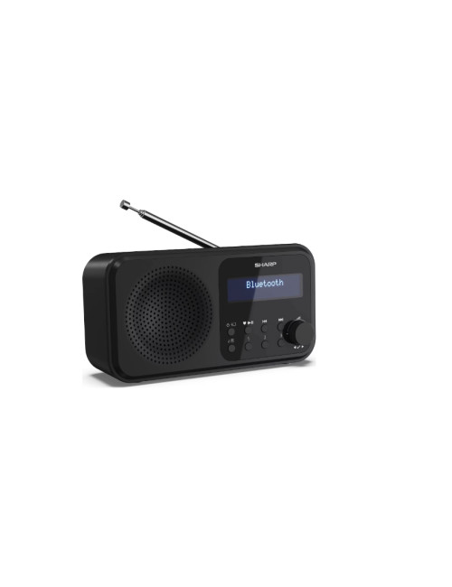 Sharp DR-P420(BK) Tokyo Portable Digital Radio, FM/DAB/DAB+, Bluetooth 5.0, USB or Battery Powered, Midnight Black | Sharp | Tok