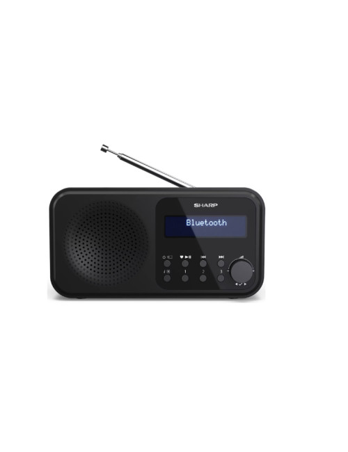 Sharp DR-P420(BK) Tokyo Portable Digital Radio, FM/DAB/DAB+, Bluetooth 5.0, USB or Battery Powered, Midnight Black | Sharp | Tok
