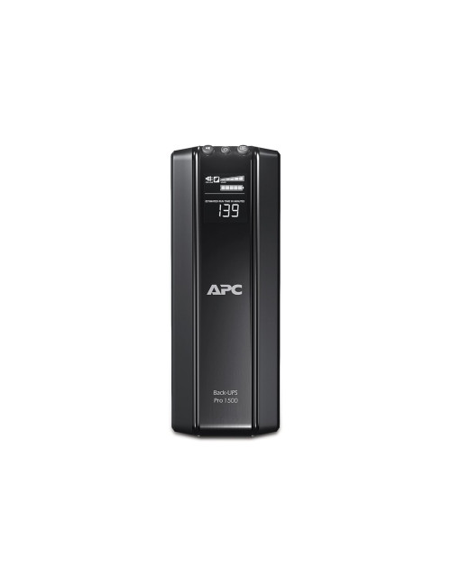 Schneider Electric APC Back-UPS Pro, Tower, 10x IEC C13 outlets, AVR, LCD, user-replaceable battery | BR1500GI | 1500 VA | 865 W