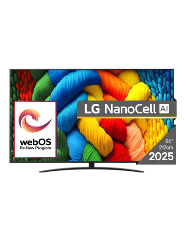 LG TV | 86NANO81A3A | 86 | Smart TV | webOS 25 | 4K UHD