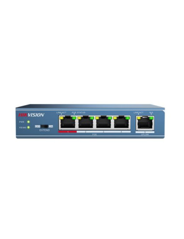 Hikvision | Switch | DS-3E0105P-E | Unmanaged | Desktop | 10/100 Mbps (RJ-45) ports quantity 4 | Gigabit Ethernet (copper) ports
