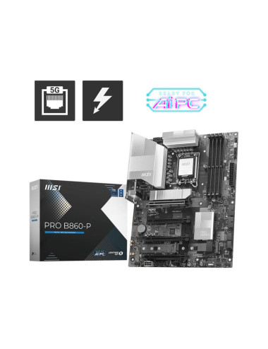 Mainboard|MSI|Intel B860 Express|LGA1851|ATX|Memory DDR5|Memory slots 4|4xPCI-Express 16x|1xHDMI|1xDisplayPort|1xAudio-In|1xAudi